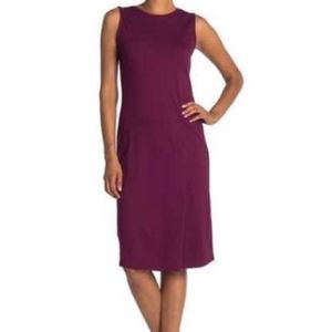 T Tahari Sleeveless Ponte Knit Midi Dress